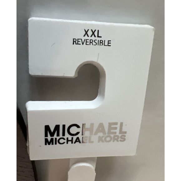 MICHAEL KORS BELT REVERSIBLE BLACK MK LOGO/BROWN 2-Tone MK LOGO BUCKLE STYLE!! - Picture 13 of 15